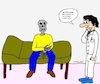 Cartoon: Zu spät... (small) by Kritzelchaot tagged arzt,skelett,krankheit,leiden,verspätung,patient,tod