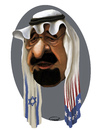 Cartoon: King Abdullah (small) by abbas goodarzi tagged arab,saudi,arabia,face,cartoons,political,israel,america,flag,middle,east,abbas,goodarzi,art,painting,digital,king,bahrain
