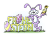 Cartoon: Frohe Ostern (small) by Rovey tagged frohe,ostern,easter,gruß,hase,osterhase,eier,bunt,küken,frühling