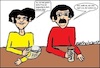 Cartoon: Jeder sagts anders... (small) by Wutkritzler78 tagged gerücht,nachrede,kneipe,männer,ehebruch