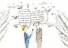 Cartoon: Sprache der Gewalt (small) by Don-al-dente tagged kriegsgefahr,russland,europa,nato,ukraine,usa,politik,merkel,merz,deutschland,aufrüstung,drohnenkrieg,eskalation,diplomatie,jeffrey,sachs,frieden