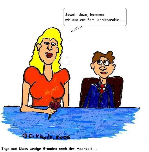 Cartoon: Familienhierarchie... (medium) by Stiftquäler78 tagged familienhierarchie,hochzeit,mann,frau,ehe,heirat,gesellschaft