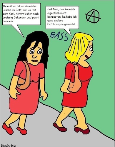 Cartoon: Uneinigkeit... (medium) by Hoschie1978 tagged frauen,uneinigkeit,gesellschaft,verrat,ehebruch,treuebruch,ehe