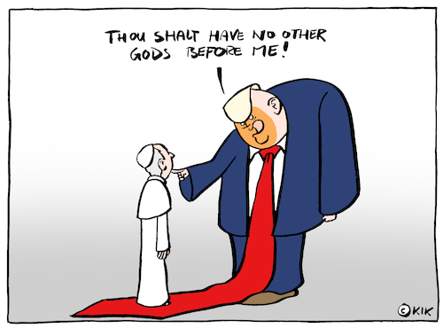 Cartoon: God (medium) by Kik tagged pope,trump,usa,vs,leo,xiv,vatican,pope,trump,usa,vs,leo,xiv,vatican