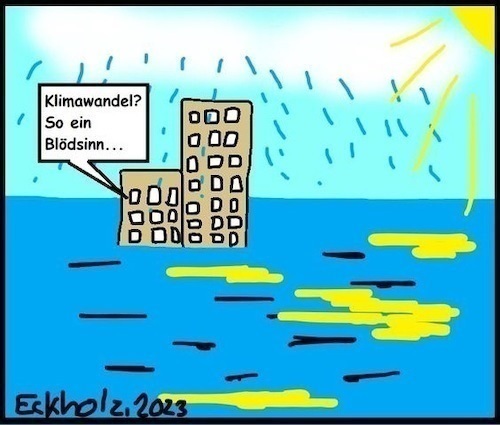 Cartoon: Klimawandel... (medium) by Mr Speck tagged klimawandel,klimakatastrophe,überschwemmung,überflutung,flut,wetter,mensch,natur,erde,katastrophen,sintflut