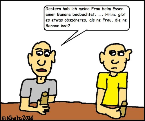 Cartoon: Obszön... (medium) by Mr Speck tagged obszön,männer,kneipe,bar