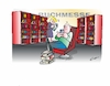 Cartoon: Digitale Buchmesse (small) by Bernd Eisert tagged buchmesse,besucher,buch,regale,handy,fußstütze