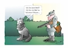 Cartoon: Falscher Körper (small) by Bernd Eisert tagged wolf,jäger,wal,hype,körper,jagd,rettung