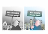 Cartoon: Neue Grenzen (small) by Bernd Eisert tagged demonstrant,plakat,mauer,grenze,zaun,grenzzaun
