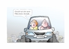 Cartoon: Verflixte Technik! (small) by Bernd Eisert tagged auto,paar,mähroboter,verkehr,überholen