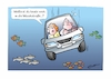 Cartoon: Waschstraße verpasst (small) by Bernd Eisert tagged auto,paar,wasser,fische,waschstraße,verfehlt,unfall