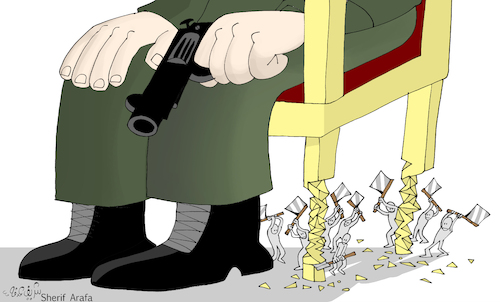 Cartoon: Freedom (medium) by Sherif Arafa tagged freedom,freedom