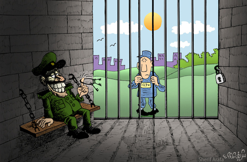Cartoon: Freedom (medium) by Sherif Arafa tagged freedom,freedom