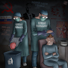 Cartoon: A Perfect Transplant (small) by Cyberwolf tagged russian,propaganda,brain,transplantation,poop,surgery,fakes,putin,war,criminal