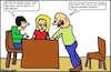 Cartoon: Elternsprechstunde... (small) by Kritzelpsycho tagged aggressionen,mann,frau,elternsprechstunde,erziehung,familie,gesellschaft,lehrer,schule,bildung,arroganz,choleriker,schimpfen,schimpfworte