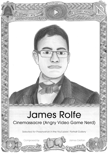 Cartoon: James Rolfe - AVGN (medium) by Grettoonist tagged portrait,youtube,internet,youtubers