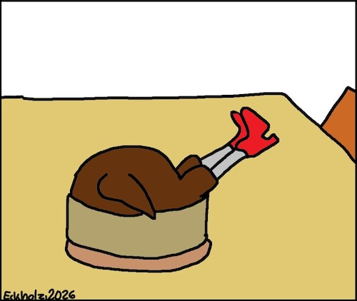 Cartoon: Ohne Worte (medium) by Pummel tagged broiler,hähnchen,stöckelschuhe