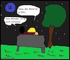 Cartoon: Vollmond... (small) by Pummel tagged mond,vollmond,blau,nacht,mann,frau,liebe,romantik,beziehung,romanze