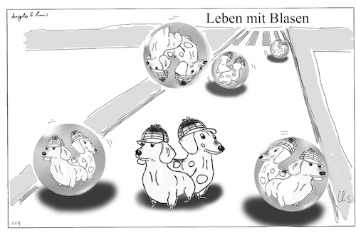 Cartoon: Bubbles (medium) by ChrisHolt tagged bubbles,dackelsicht