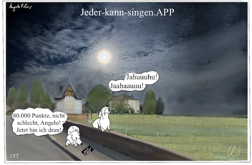 Cartoon: Positives Feedback (medium) by ChrisHolt tagged apps,dackelsicht