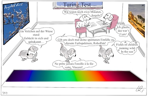 Cartoon: Turing Test (medium) by ChrisHolt tagged ki,dackelsicht