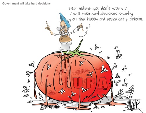 Cartoon: Manmohan cartoon (medium) by sagar kumar tagged manhohan,singh,cartoon