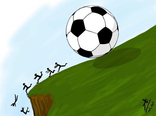 Cartoon: football (medium) by yaserabohamed tagged football