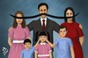 Cartoon: family portrait (small) by yaserabohamed tagged family,portrait,women,rights