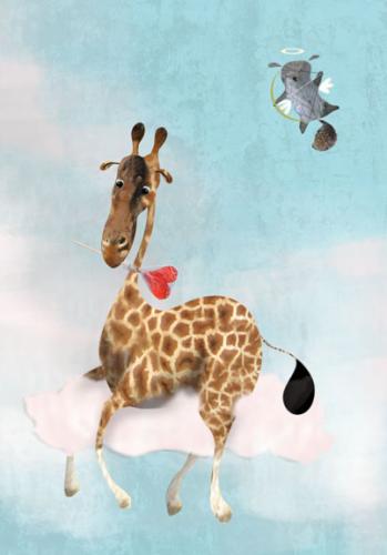 Cartoon: Valentine (medium) by lisette tagged valentine,giraffe,love