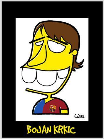 Cartoon: BOJAN KRKIC CARICATURE (medium) by QUEL tagged bojan,krkic,caricature