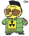 Cartoon: KIM JONG IL RADIOACTIVE MAN (small) by QUEL tagged kim,jong,il,radioactive,man