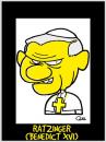 Cartoon: RATZINGER BENEDICT CARICATURE (small) by QUEL tagged ratzinger benedict caricature