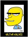 Cartoon: VICTOR VALDES CARICATURE (small) by QUEL tagged victor valdes caricature