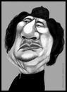 Cartoon: Al Gaddafi (small) by pincho tagged muamar,gaddafi,libia,presidente,dictadura,rebeldes,caricatura,gobierno,arabes,africa