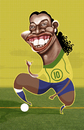 Cartoon: Ronaldinho gaucho (small) by pincho tagged ronaldinho gaucho seleccion brasil futbol mundial sudafrica