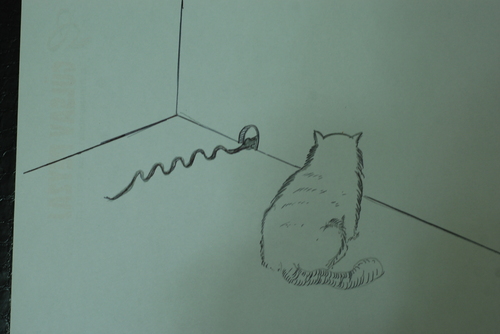 Cartoon: kedi ile fare (medium) by MSB tagged kedi,ile,fare