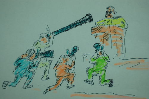 Cartoon: teknoloji ve medya (medium) by MSB tagged media