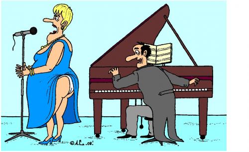 Cartoon: Hot Music (medium) by Aleksandr Salamatin tagged music,piano