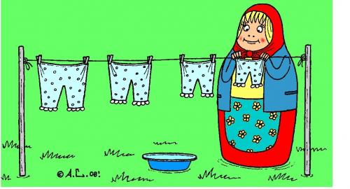 Cartoon: Laundry (medium) by Aleksandr Salamatin tagged laundry