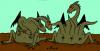 Cartoon: Encounter (small) by Aleksandr Salamatin tagged encounter,dragons