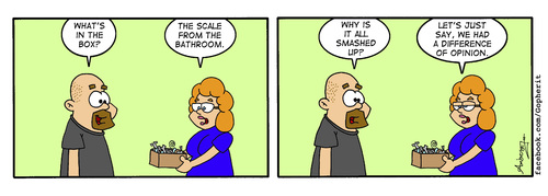 Cartoon: Scale (medium) by Gopher-It Comics tagged gopherit,ambrose,hitched,married,couples,football