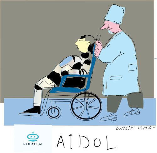 Cartoon: AI powered Russian robot (medium) by gungor tagged russian,robot,aidol,collapses,russian,robot,aidol,collapses