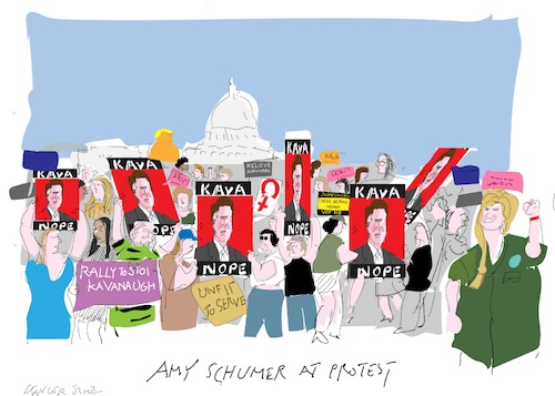 Cartoon: Amy Schumer (medium) by gungor tagged usa