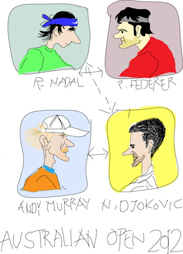 Cartoon: Australian open-2012 (medium) by gungor tagged tennis