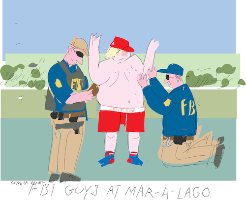 Cartoon: Bad times for Donald Trump (medium) by gungor tagged trump,versus,fbi,trump,versus,fbi