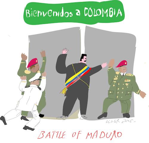 Cartoon: Battle of Maduro (medium) by gungor tagged venezuela,venezuela