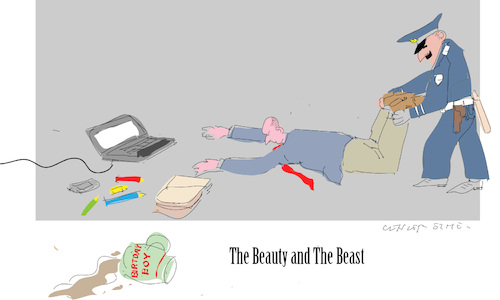 Cartoon: Beauty and Beast (medium) by gungor tagged turkey
