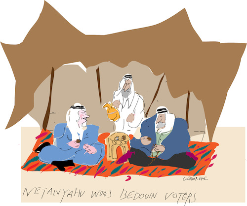 Cartoon: Bedouins and Netanyahu (medium) by gungor tagged israel,israel
