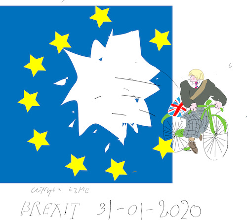 Cartoon: Brexit 31 January 2020 (medium) by gungor tagged uk,uk