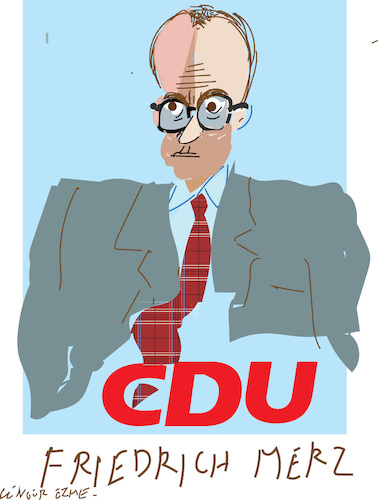 Cartoon: CDU leader Friedrich Merz (medium) by gungor tagged cdu,leader,friedrich,merz,cdu,leader,friedrich,merz